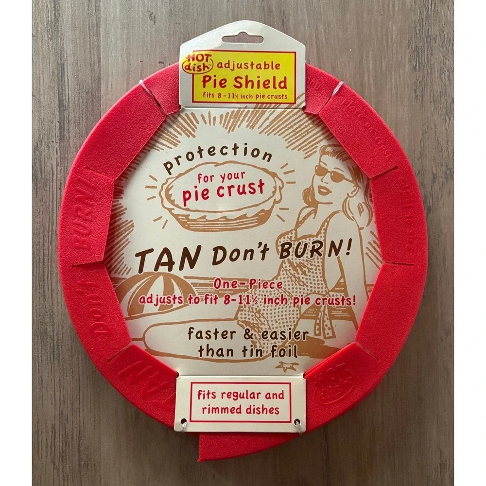 NEW Talisman Designs Adjustable Silicone Pie Crust Shield Red #1507